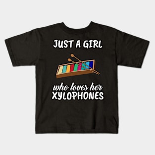 Just A Girl Who Loves Her Xylophones Kids T-Shirt